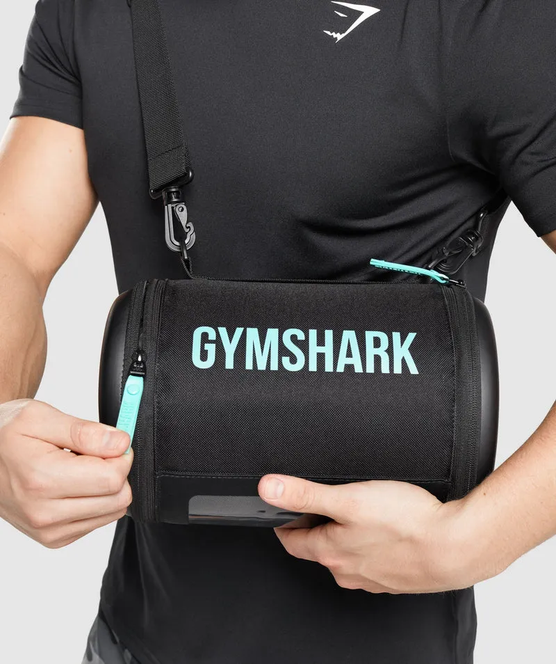 Gymshark Barrel Bag - Black/Bright Turquoise