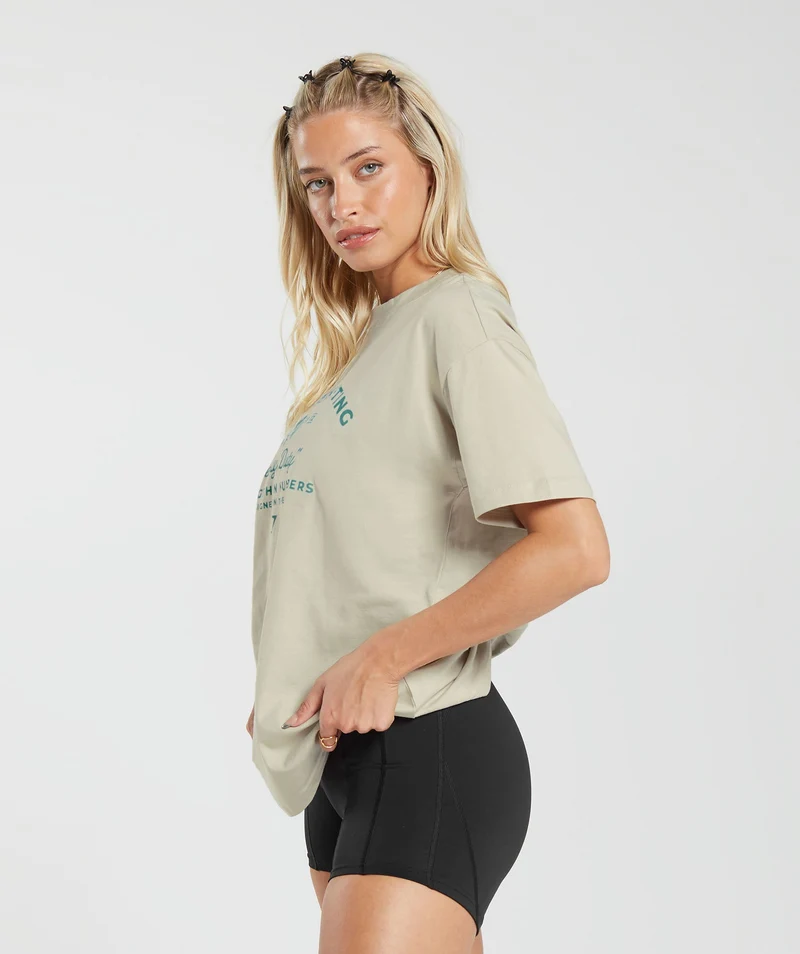 Gymshark Heavy Duty Oversized T-Shirt - Pebble Grey