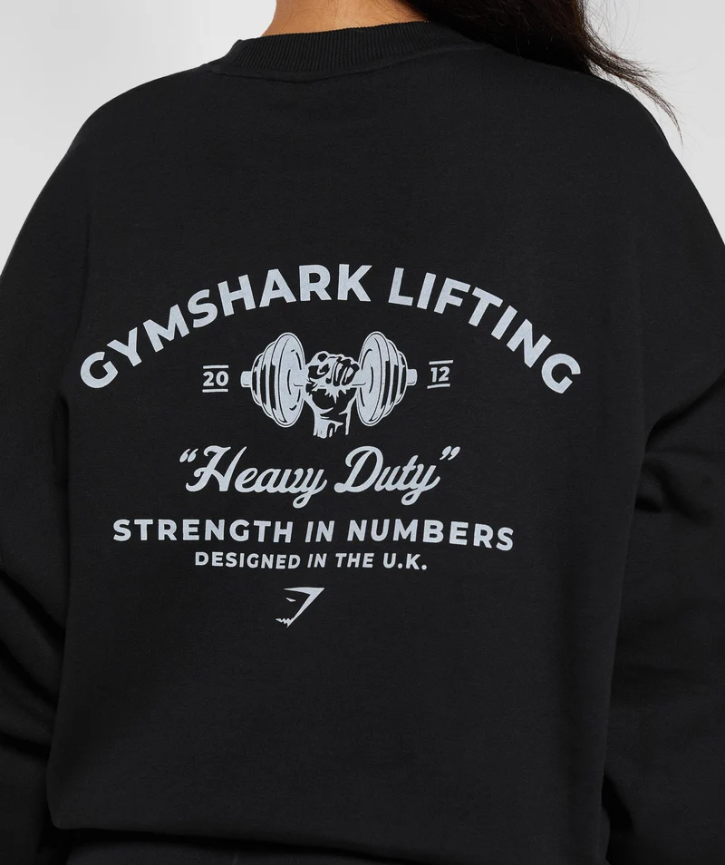 Gymshark Heavy Duty Oversized Sweatshirt - Black