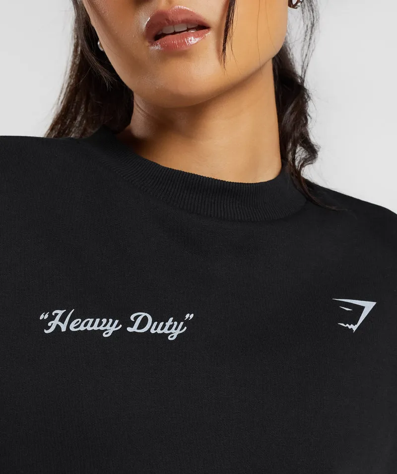 Gymshark Heavy Duty Oversized Sweatshirt - Black