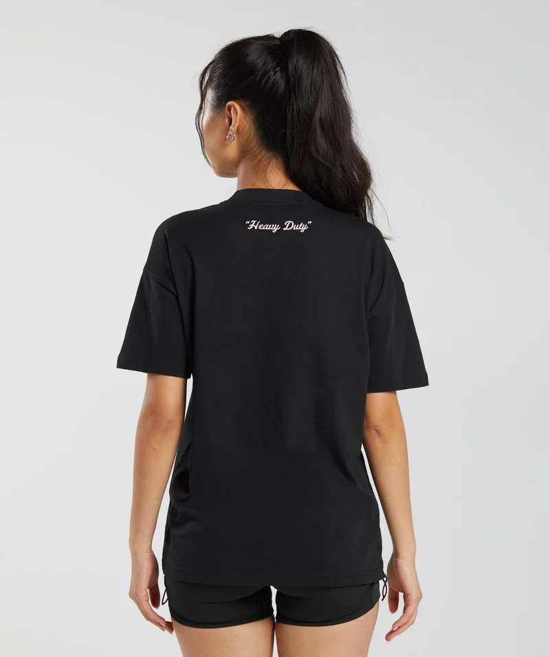 Gymshark Heavy Duty Oversized T-Shirt - Black