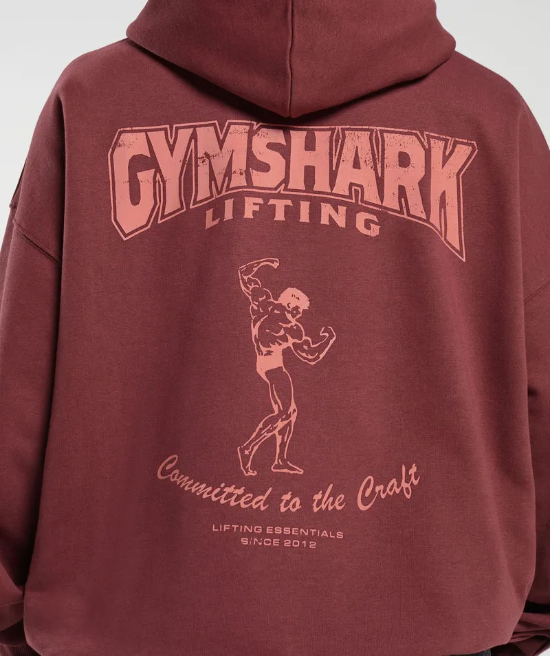 Gymshark Committed To The Craft Hoodie - Red