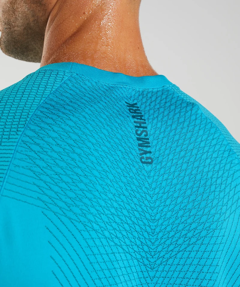 Gymshark Apex Seamless T-Shirt - Shark Blue/Atlantic Blue