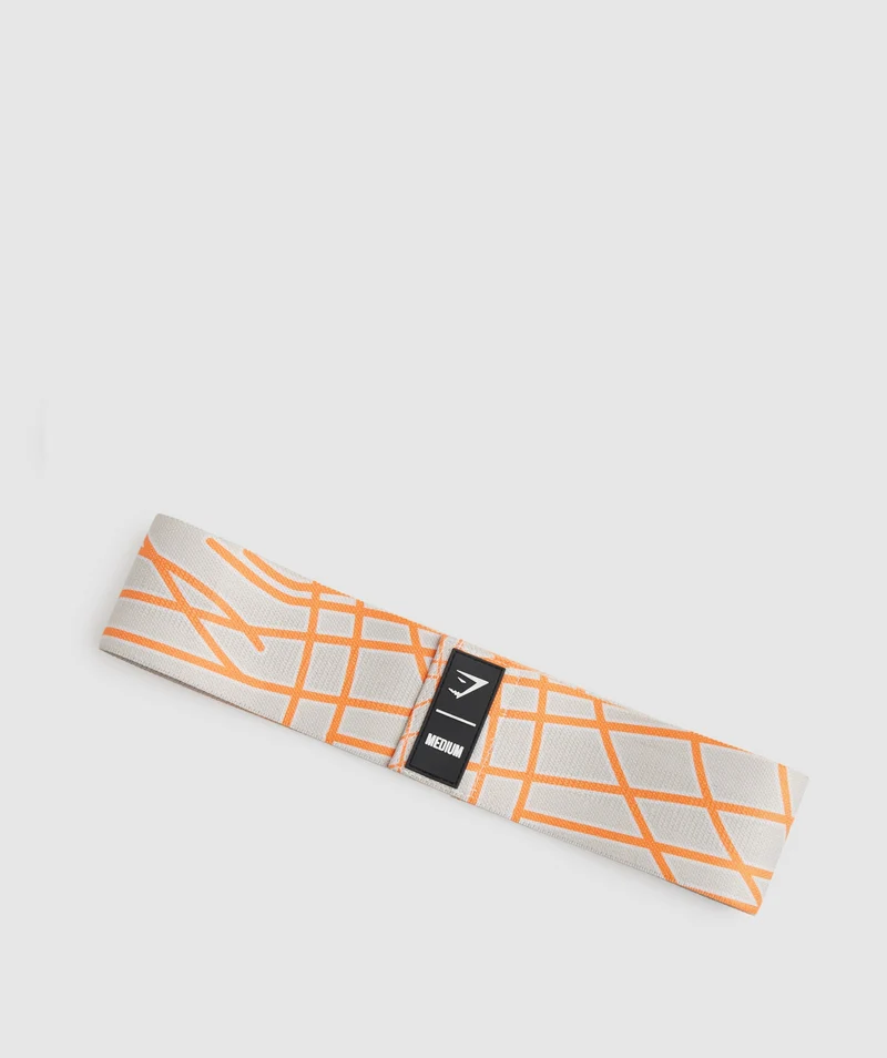 Gymshark Medium Glute Band - Pebble Grey/Tokyo Orange/Coconut White
