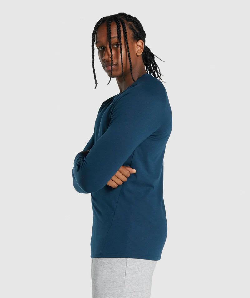 Gymshark Critical Long Sleeve T-Shirt - Navy