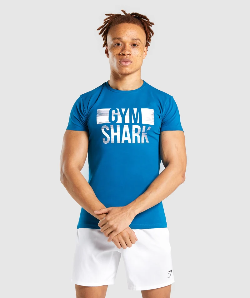 Gymshark Logo Strip T-Shirt - Teal