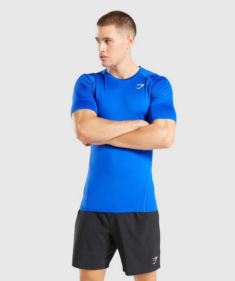 Gymshark Element Baselayer T-Shirt- Blue
