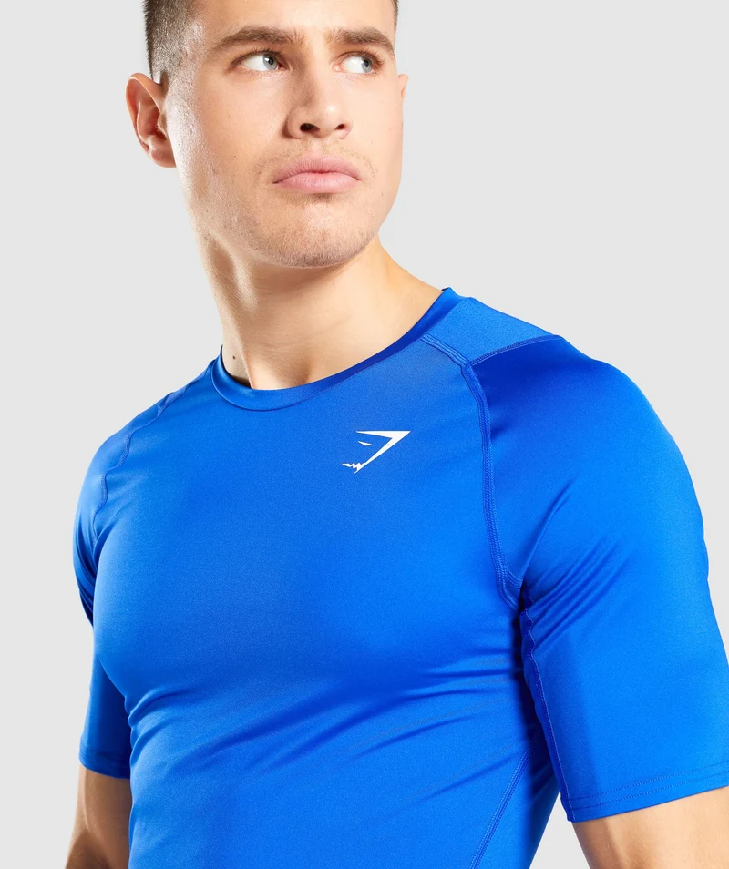 Gymshark Element Baselayer T-Shirt- Blue