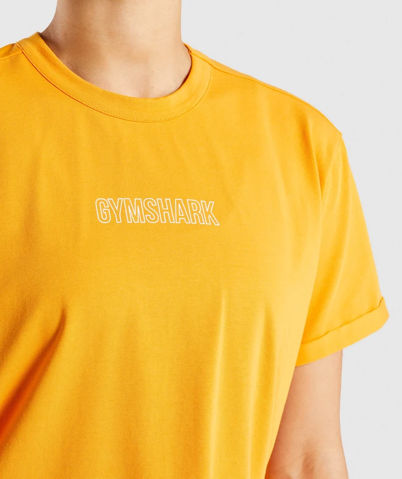 Gymshark Distort Graphic T-Shirt - Orange
