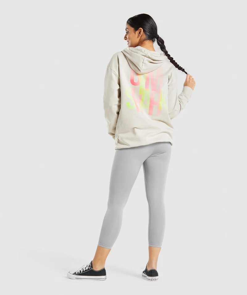 Gymshark Strobe Graphic Hoodie - Grey