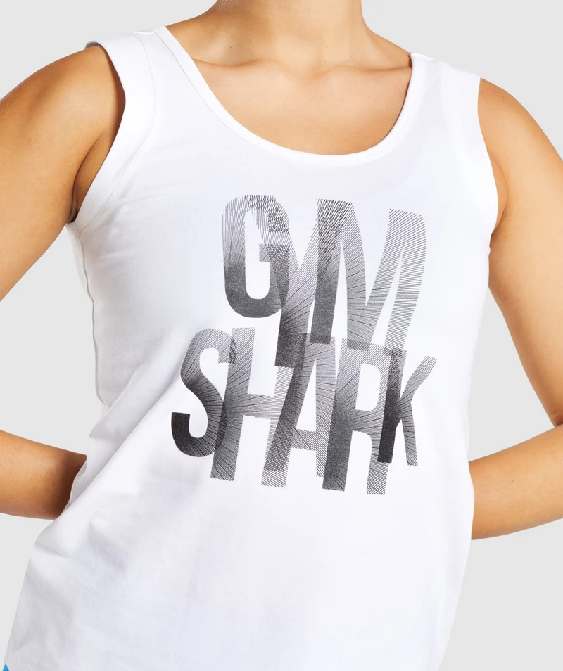 Gymshark Strobe Graphic Tank - White