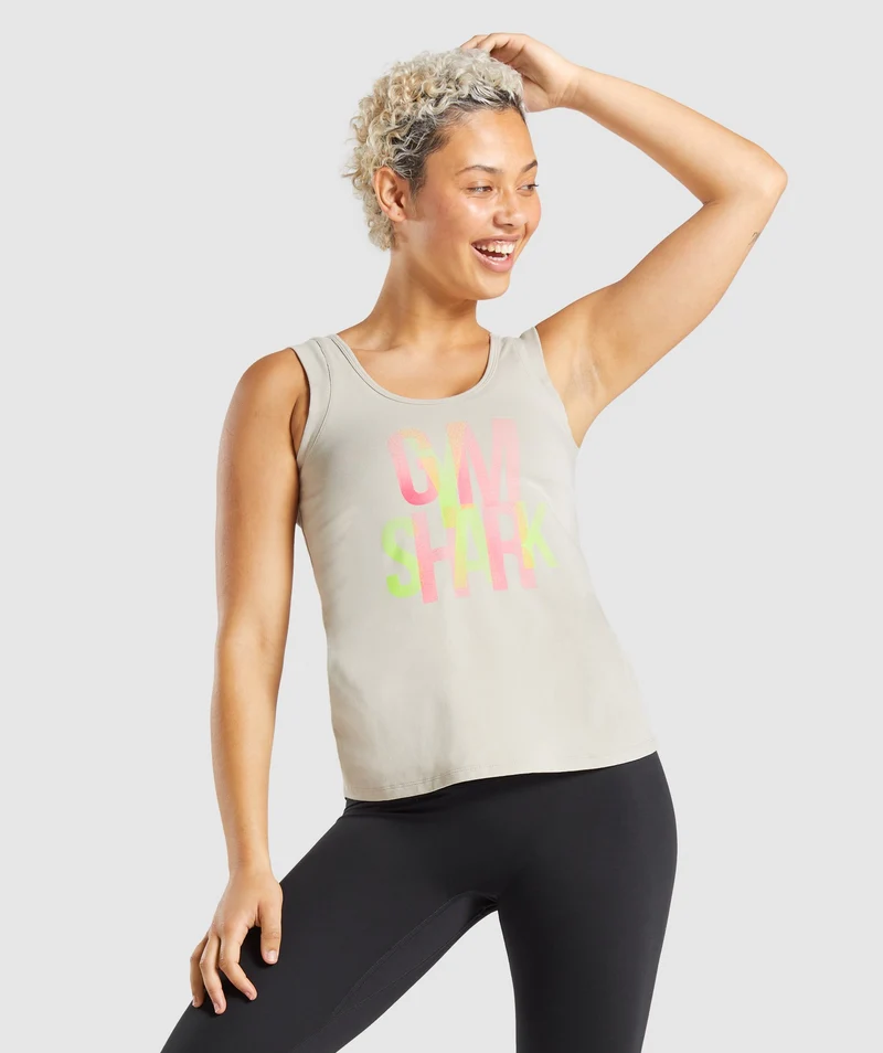 Gymshark Strobe Graphic Tank - Grey