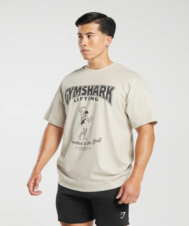 Gymshark Committed to the Craft T-Shirt - Pebble Grey