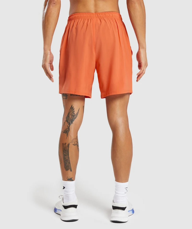 Gymshark Arrival 7" Shorts - Ignite Orange