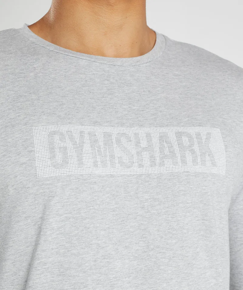 Gymshark Block Long Sleeve T-Shirt - Light Grey Marl