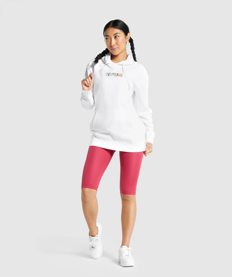Gymshark Sundae Graphic Oversized Hoodie - White