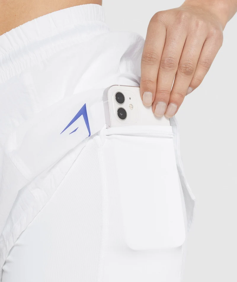 Gymshark Pulse 2 in 1 Shorts - White
