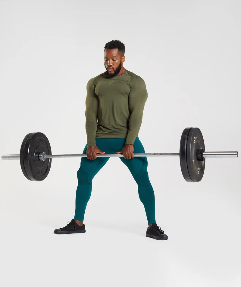 Gymshark 315 Long Sleeve T-Shirt - Core Olive/Marsh Green