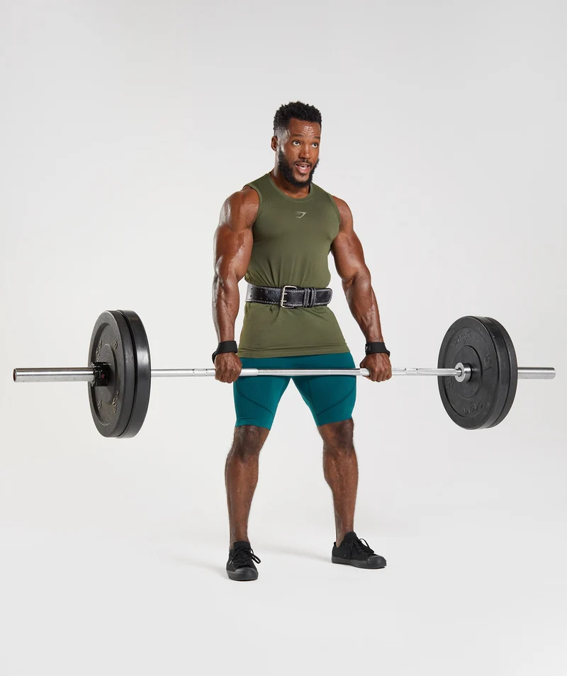 Gymshark 315 Seamless Tank - Core Olive/Marsh Green
