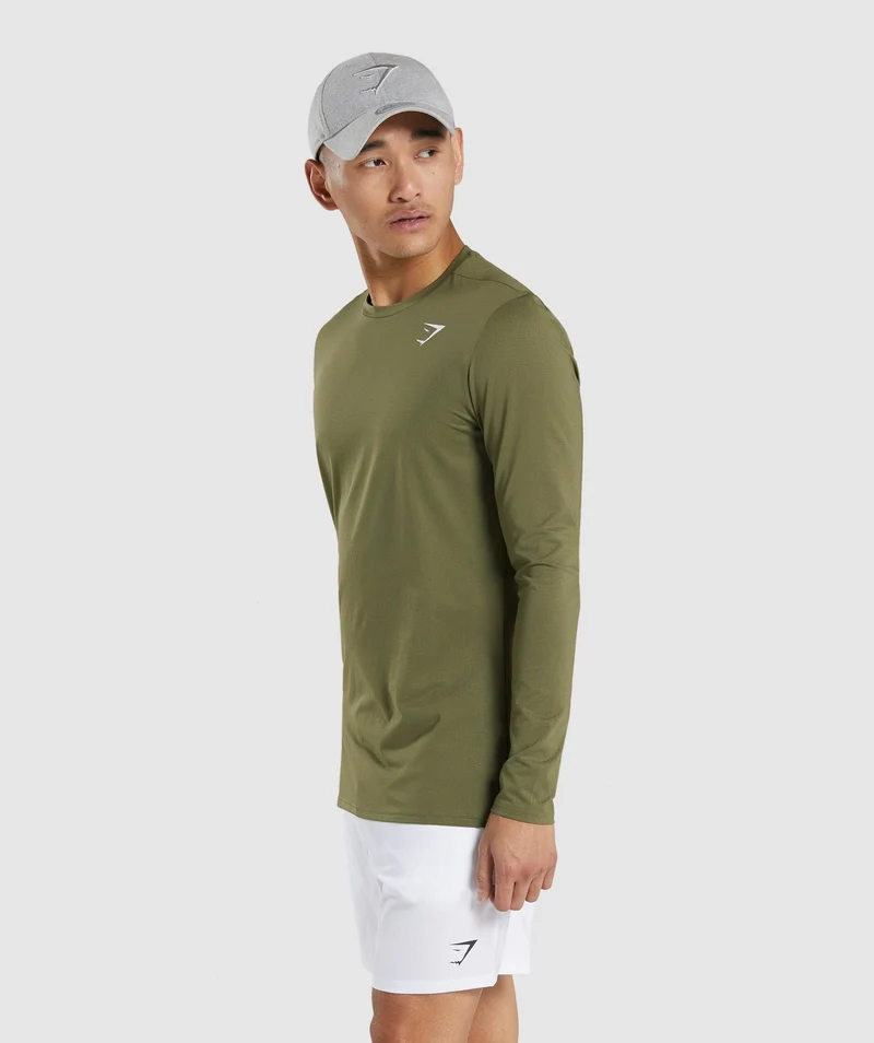Gymshark Arrival Long Sleeve T-Shirt - Dark Green