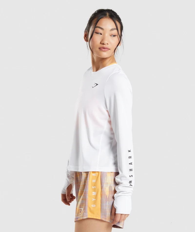 Gymshark Sport Loose Long Sleeve T-Shirt - White