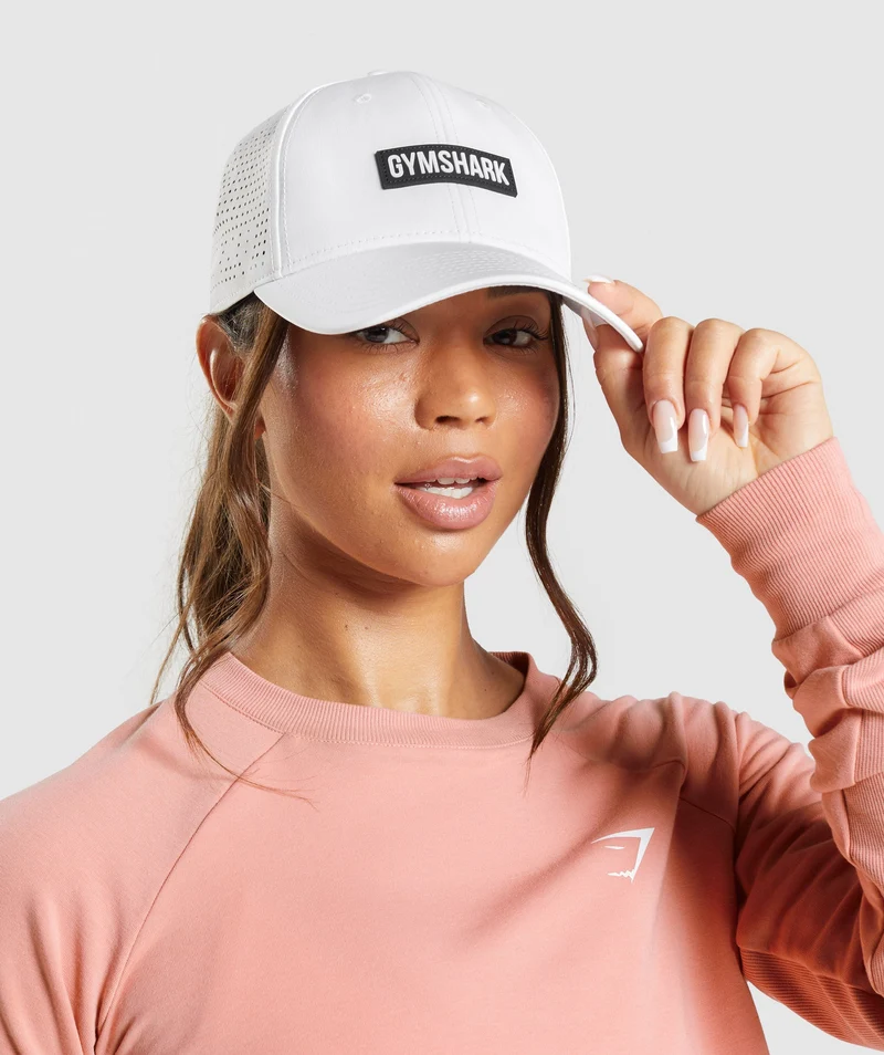 Gymshark Mesh Snapback - White