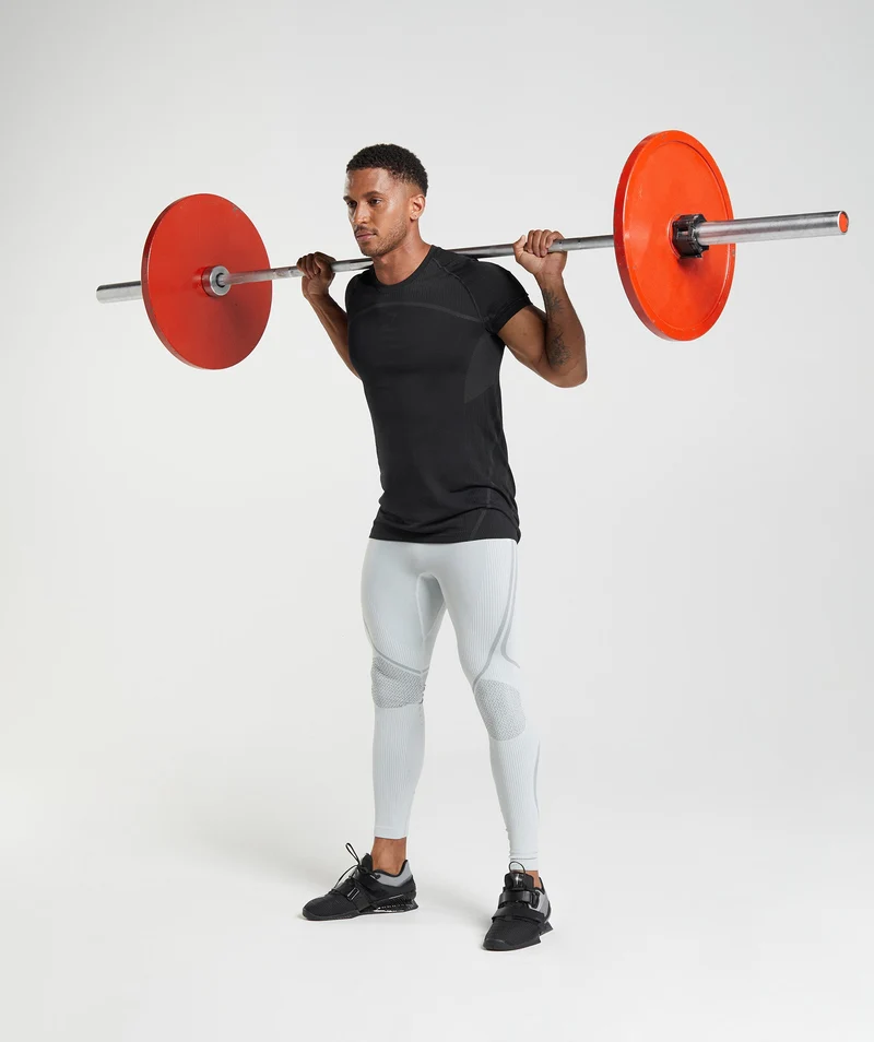 Gymshark 315 Seamless Tights - Light Grey/Charcoal Grey