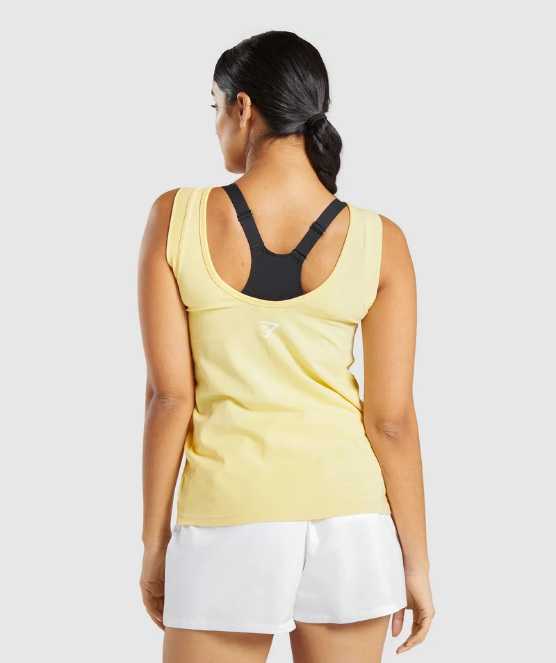 Gymshark Strobe Graphic Tank - Light Yellow