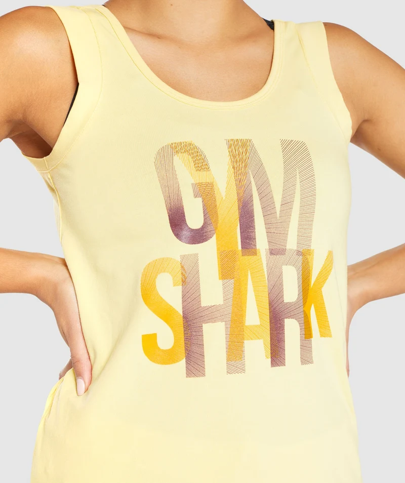 Gymshark Strobe Graphic Tank - Light Yellow