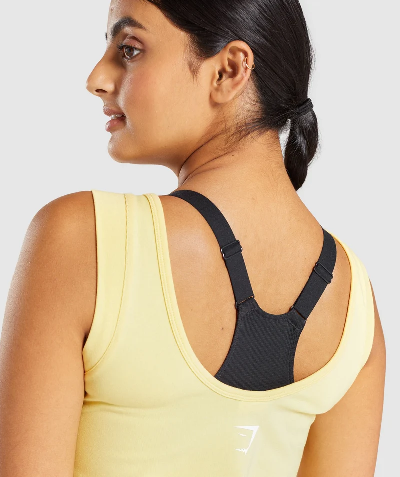 Gymshark Strobe Graphic Tank - Light Yellow