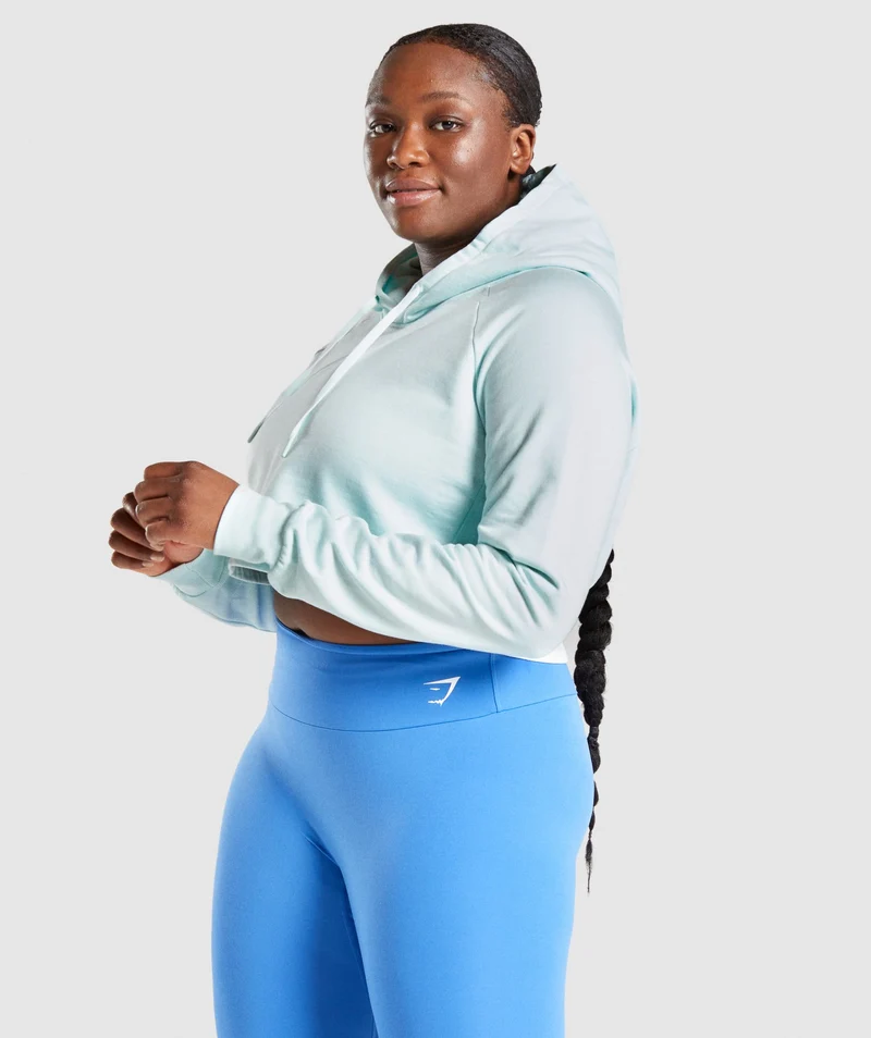 Gymshark Training Cropped Hoodie - Light Green