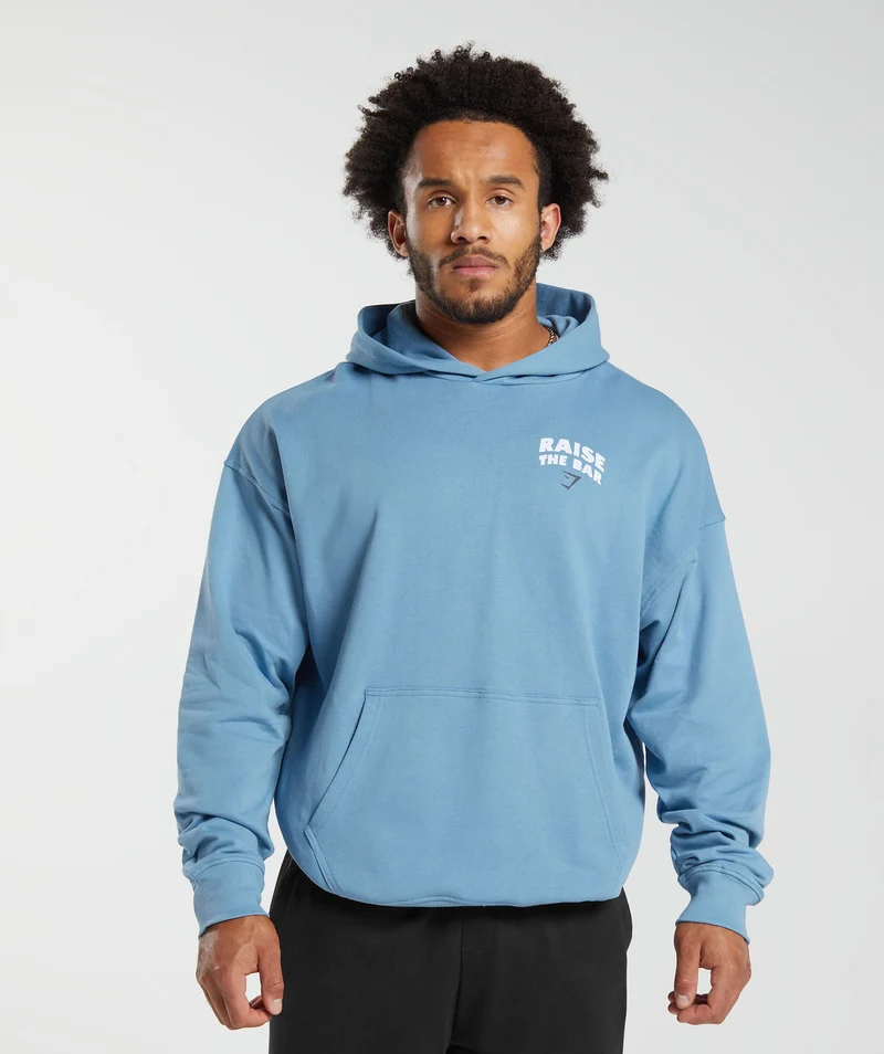 Gymshark Raise the Bar Hoodie - Dusk Blue