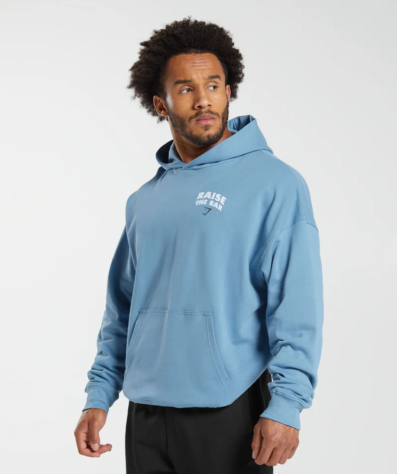 Gymshark Raise the Bar Hoodie - Dusk Blue