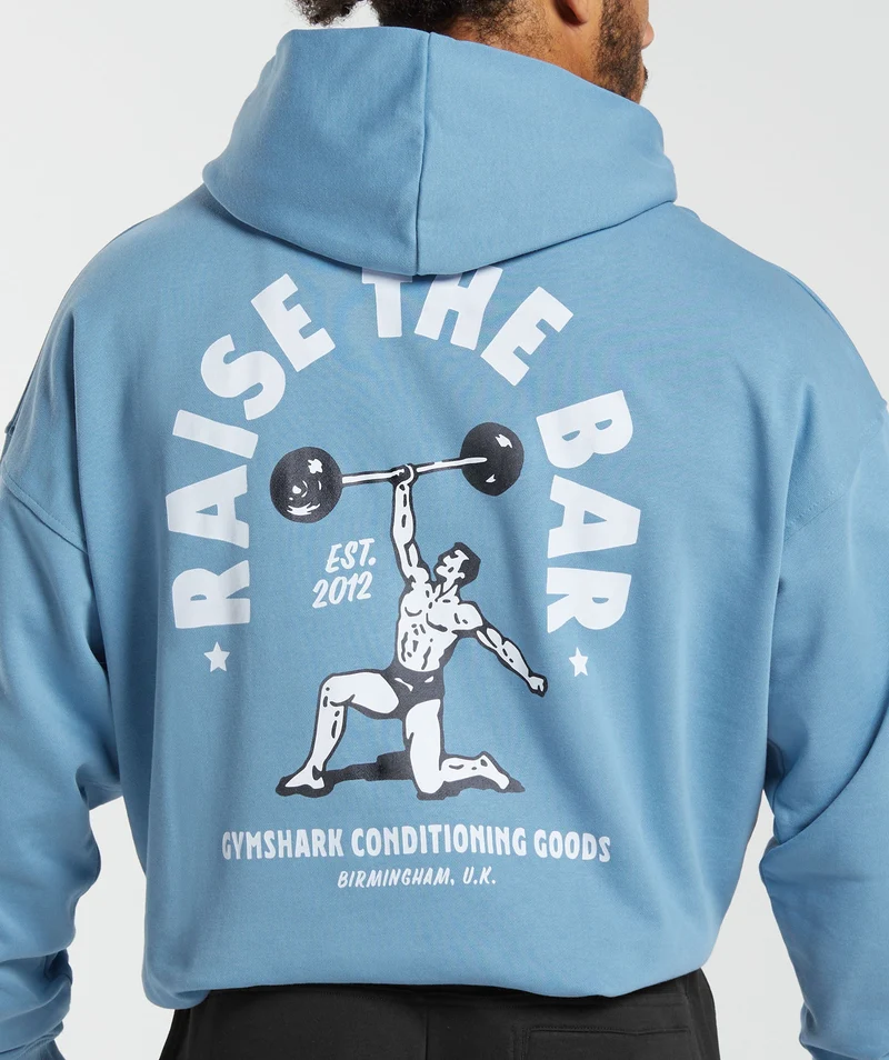 Gymshark Raise the Bar Hoodie - Dusk Blue