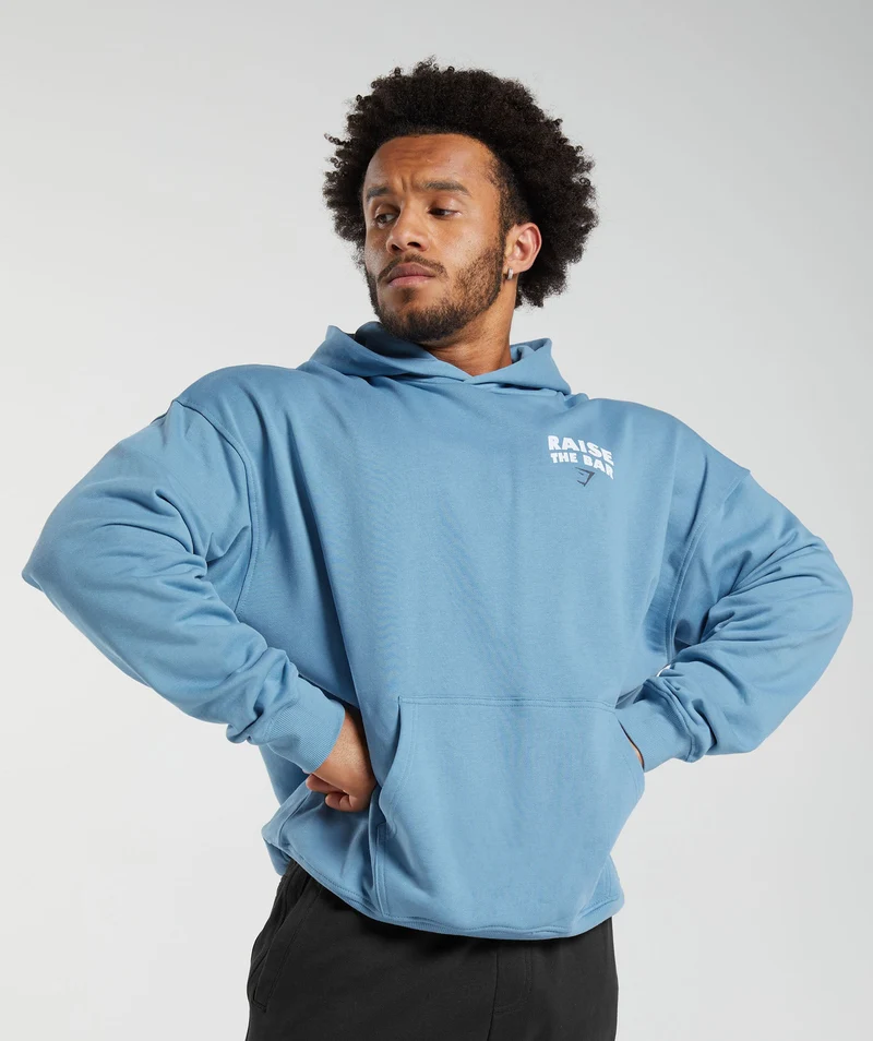 Gymshark Raise the Bar Hoodie - Dusk Blue