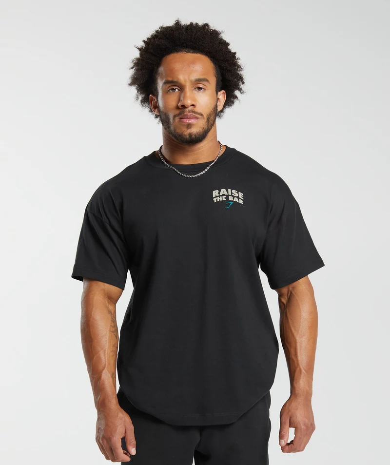 Gymshark Raise the Bar T-Shirt - Black