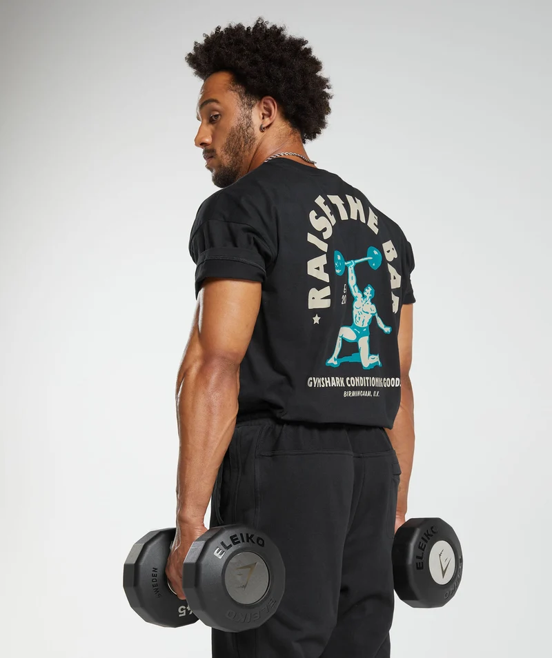 Gymshark Raise the Bar T-Shirt - Black