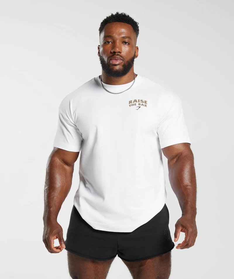 Gymshark Raise the Bar T-Shirt - White