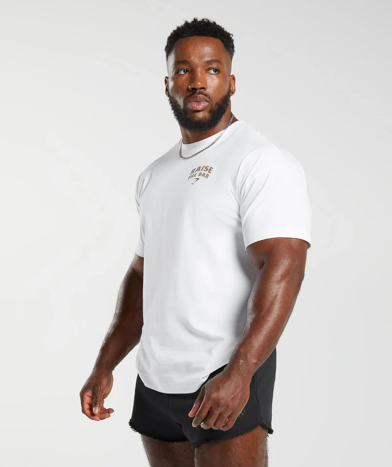 Gymshark Raise the Bar T-Shirt - White