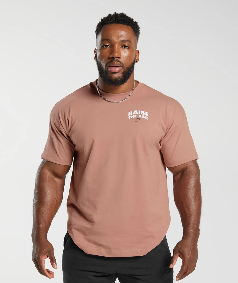 Gymshark Raise the Bar T-Shirt - Faded Pink