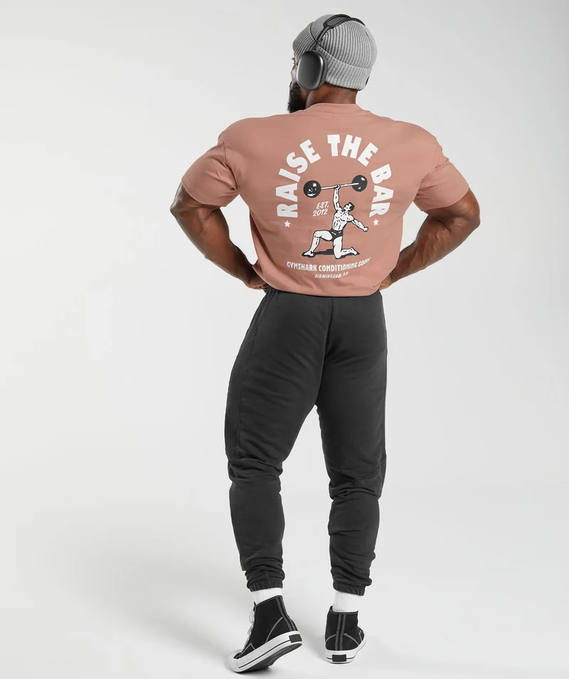 Gymshark Raise the Bar T-Shirt - Faded Pink