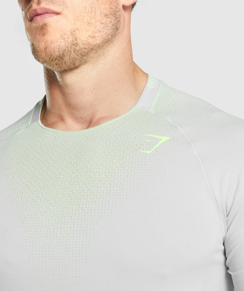 Gymshark Apex Contrast Seamless T-shirt - Light Grey