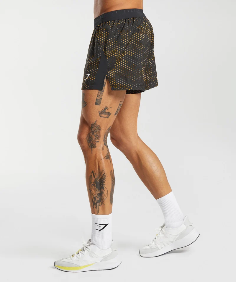 Gymshark Sport Run 3" Short - Turmeric Yellow