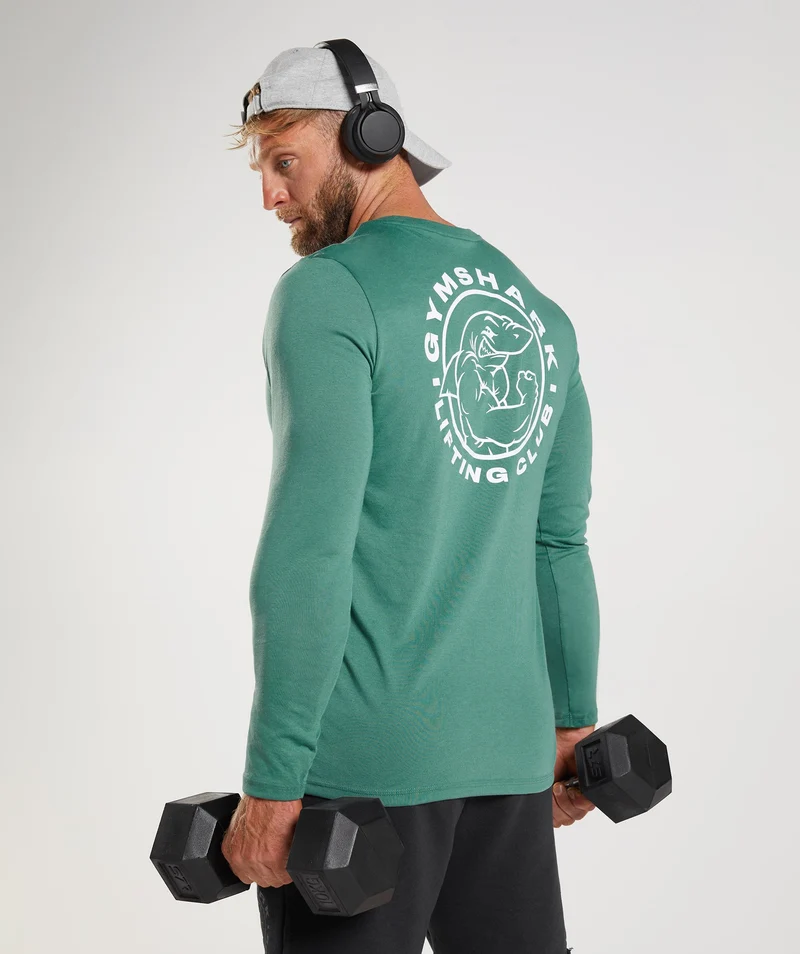 Gymshark Legacy Long Sleeve T-Shirt - Hoya Green