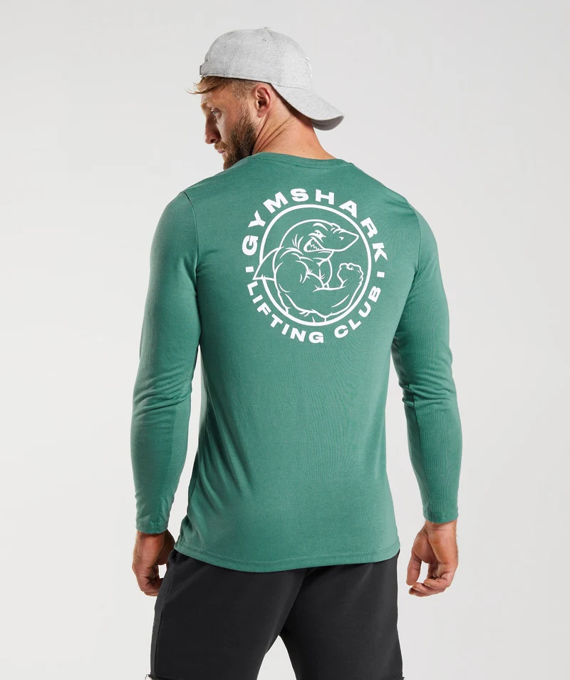 Gymshark Legacy Long Sleeve T-Shirt - Hoya Green