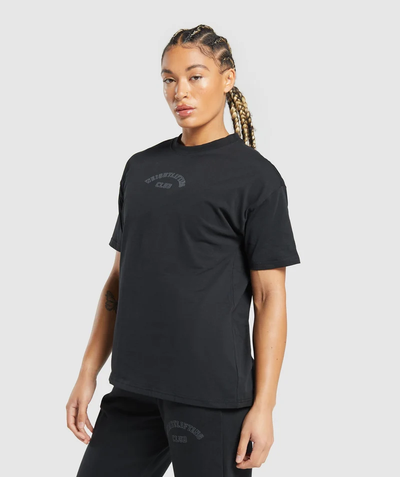 Gymshark Weightlifting Oversized T-Shirt - Black