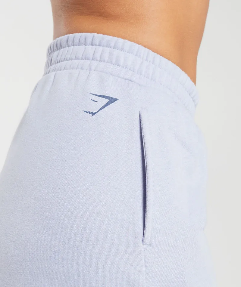 Gymshark Love Hearts Sweat Shorts - Silver Lilac