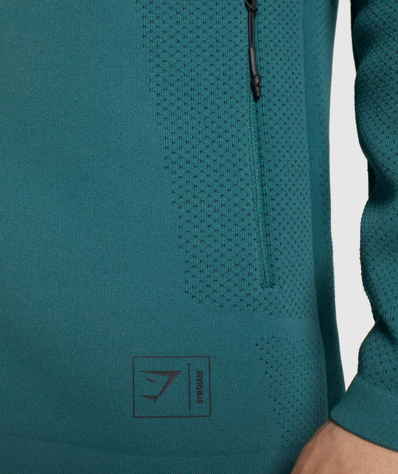 Gymshark Retake Full Zip Track Jacket - Dark Green/Black