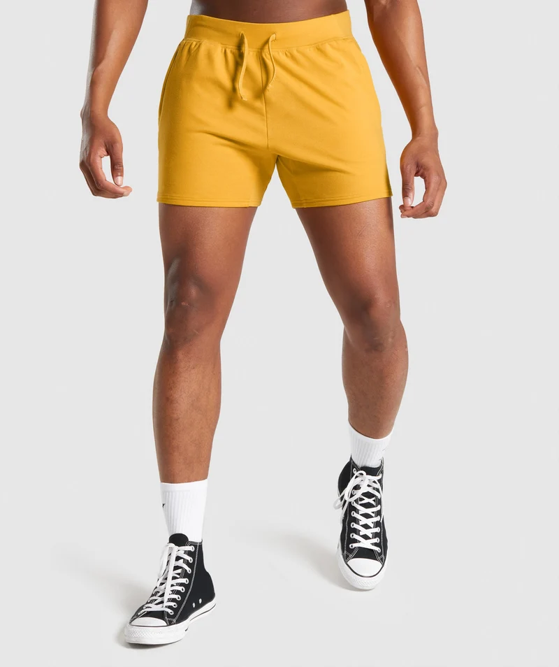 Gymshark Chalk 5" Quad Shorts - Yellow
