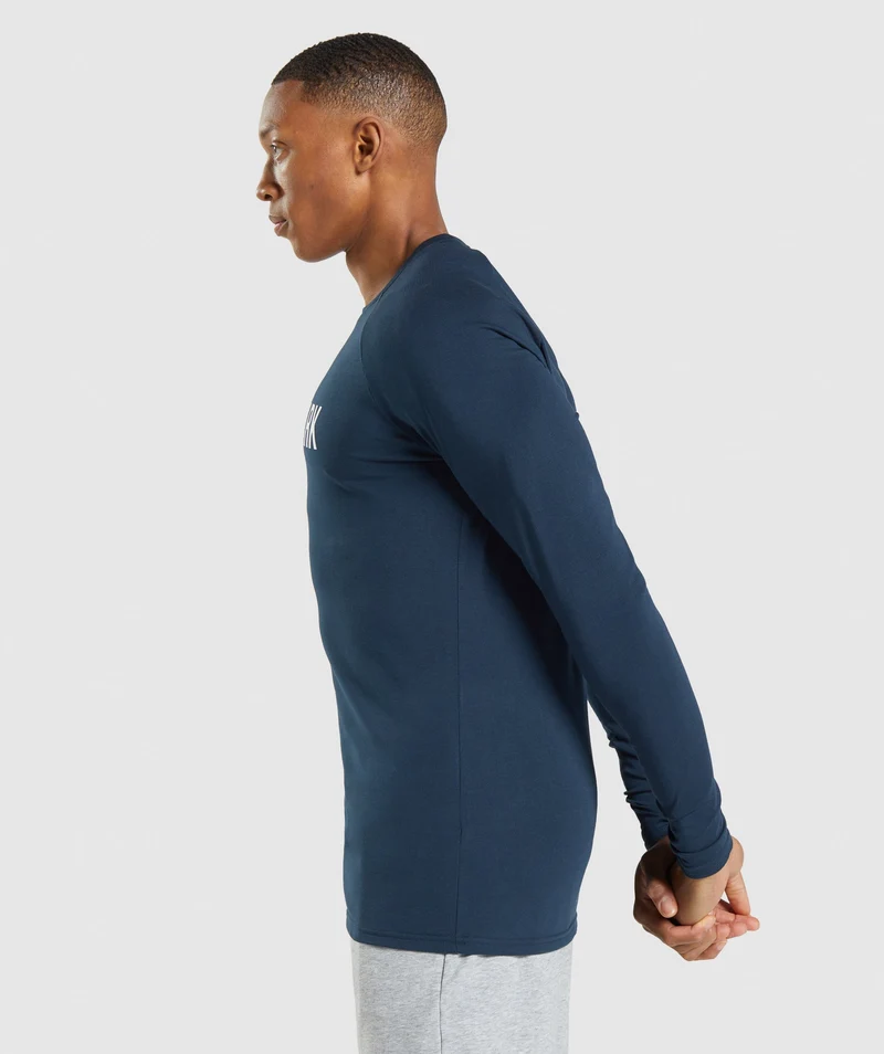 Gymshark Apollo Long Sleeve T-Shirt - Navy